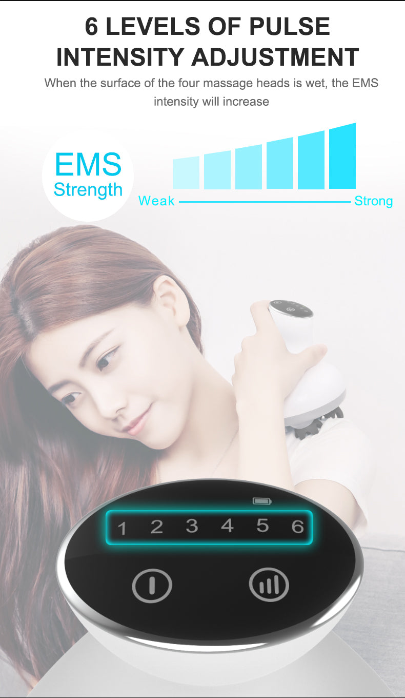 Waterproof EMS Head Massager Scalp Massager Body Massager