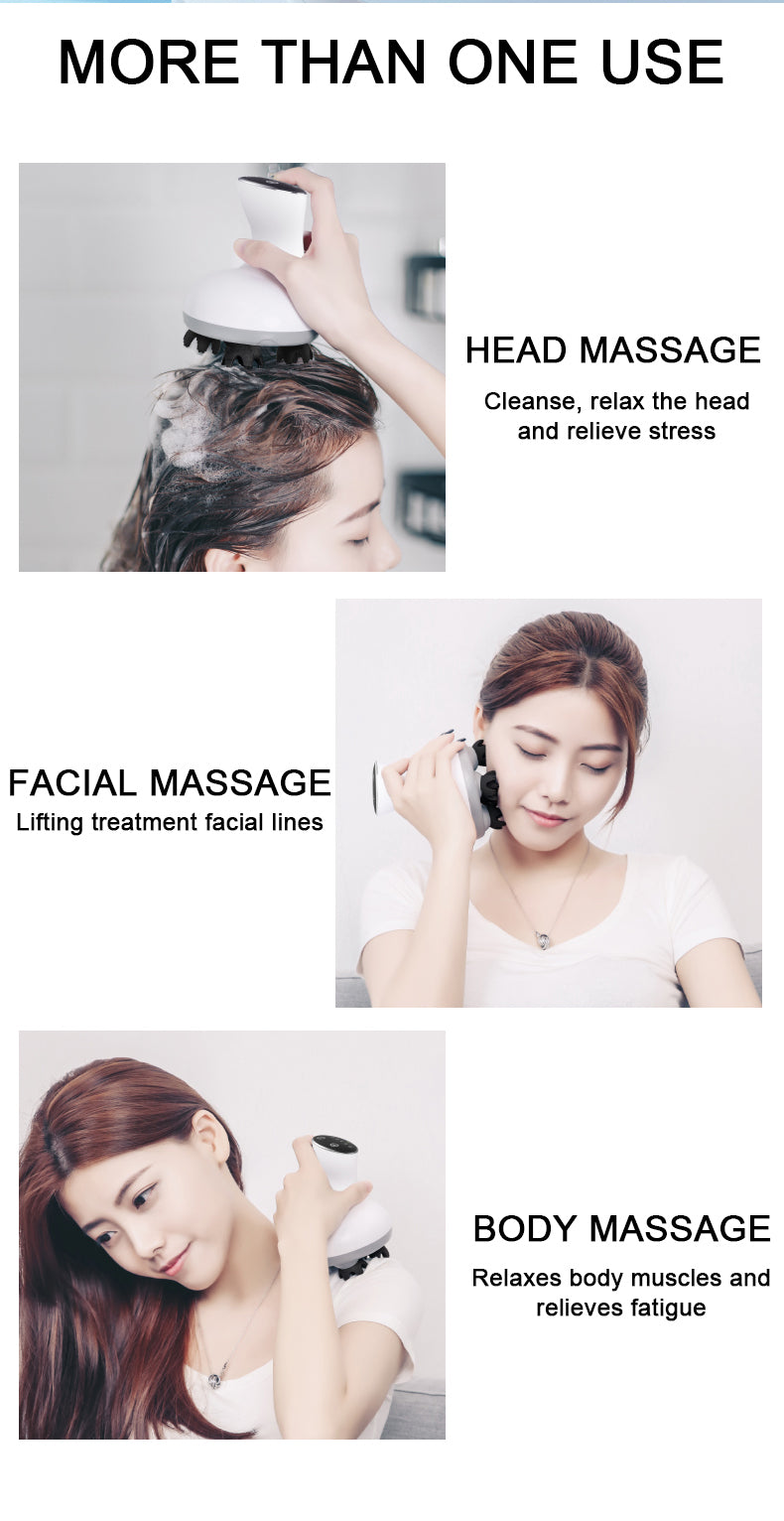 Waterproof EMS Head Massager Scalp Massager Body Massager