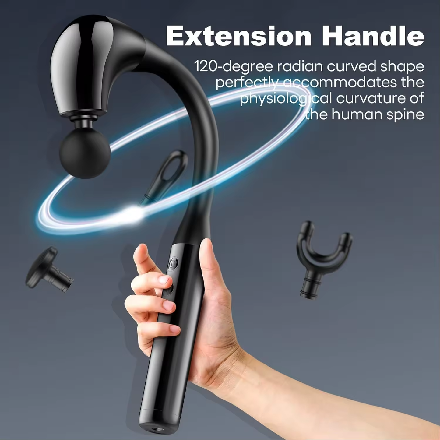 Massage Gun Deep Tissue with Extended Handle Revolutionary U-Shaped Back Massager Body Massager for Neck,Shoulder,Leg