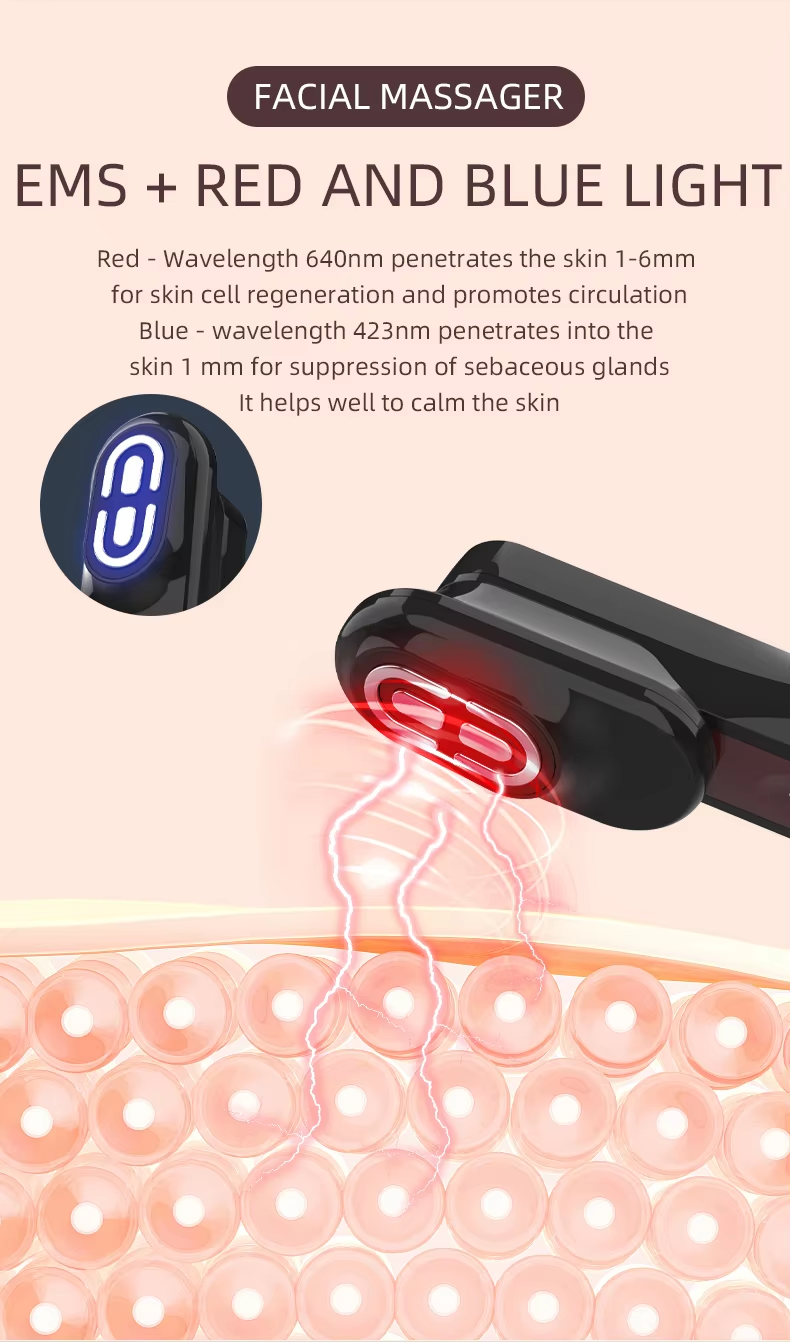 OEM Wholesale Electric Vibration Scalp Massage Comb Red Light Essence Oil Applicator EMS Face Lifting Skin Tighthening Device